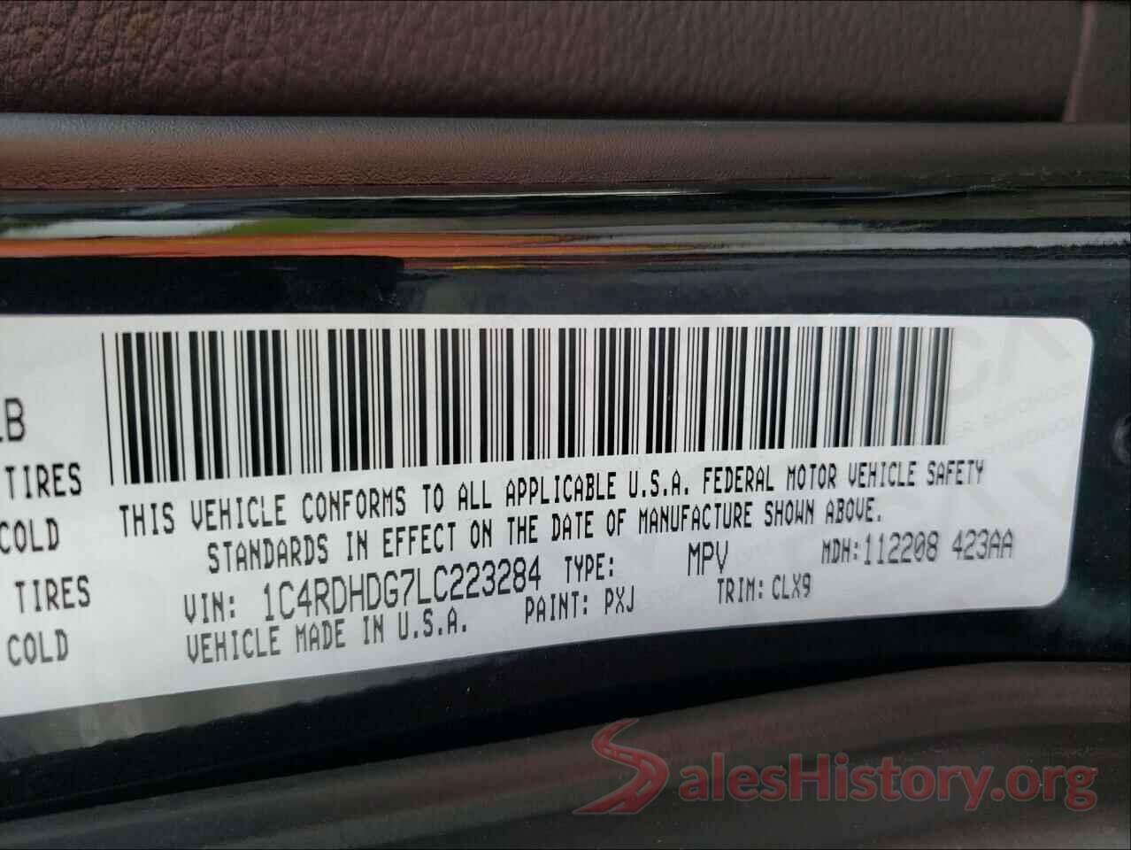 1C4RDHDG7LC223284 2020 DODGE DURANGO