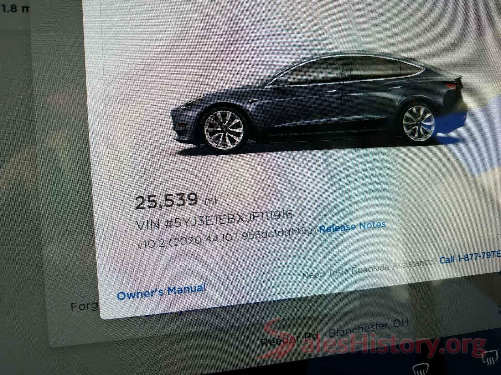 5YJ3E1EBXJF111916 2018 TESLA MODEL 3