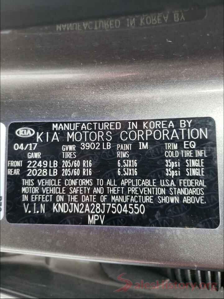 KNDJN2A28J7504550 2018 KIA SOUL