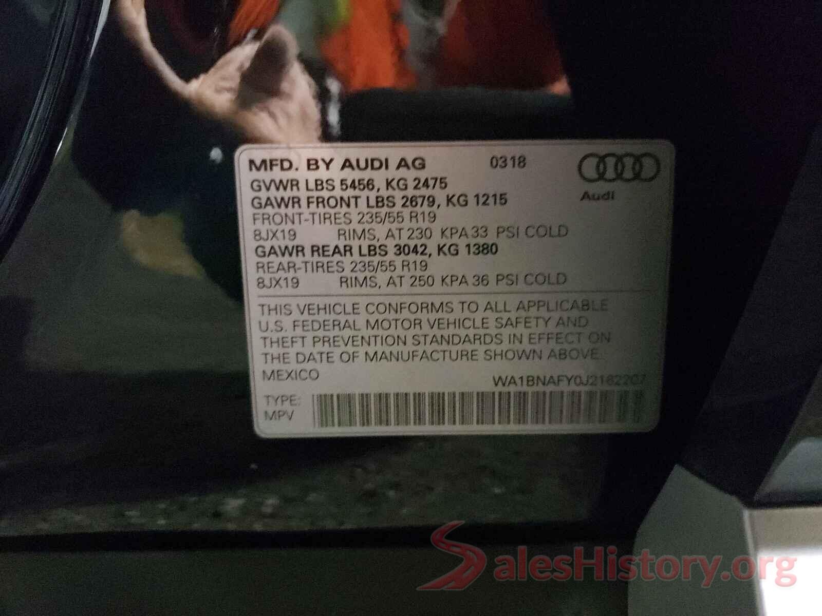 WA1BNAFY0J2162207 2018 AUDI Q5