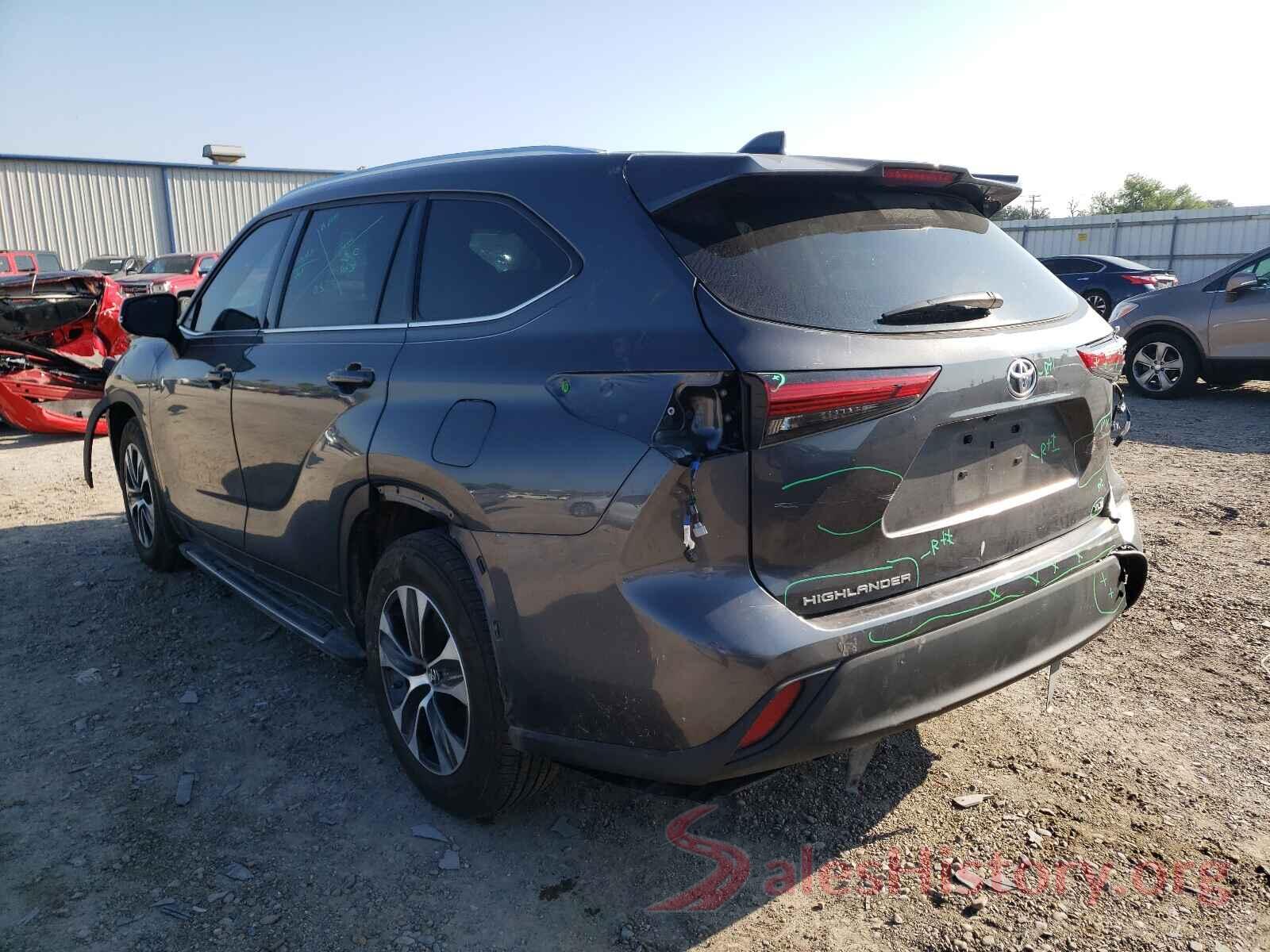 5TDGZRAH4LS016460 2020 TOYOTA HIGHLANDER