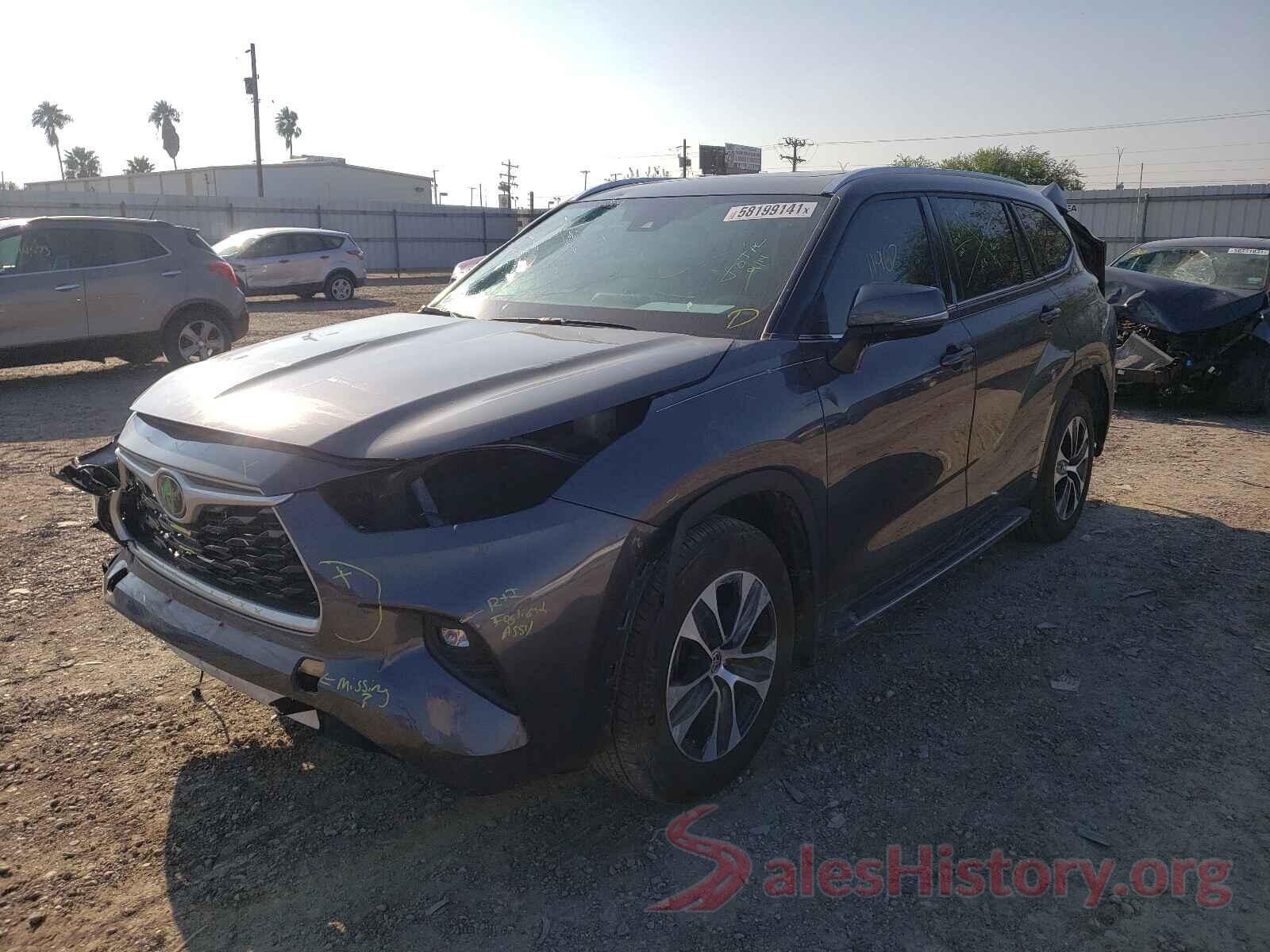 5TDGZRAH4LS016460 2020 TOYOTA HIGHLANDER