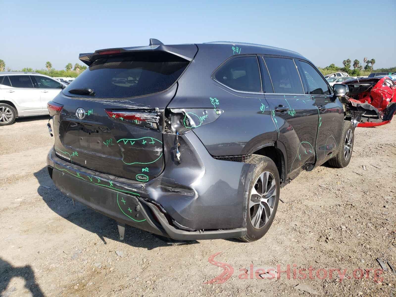 5TDGZRAH4LS016460 2020 TOYOTA HIGHLANDER