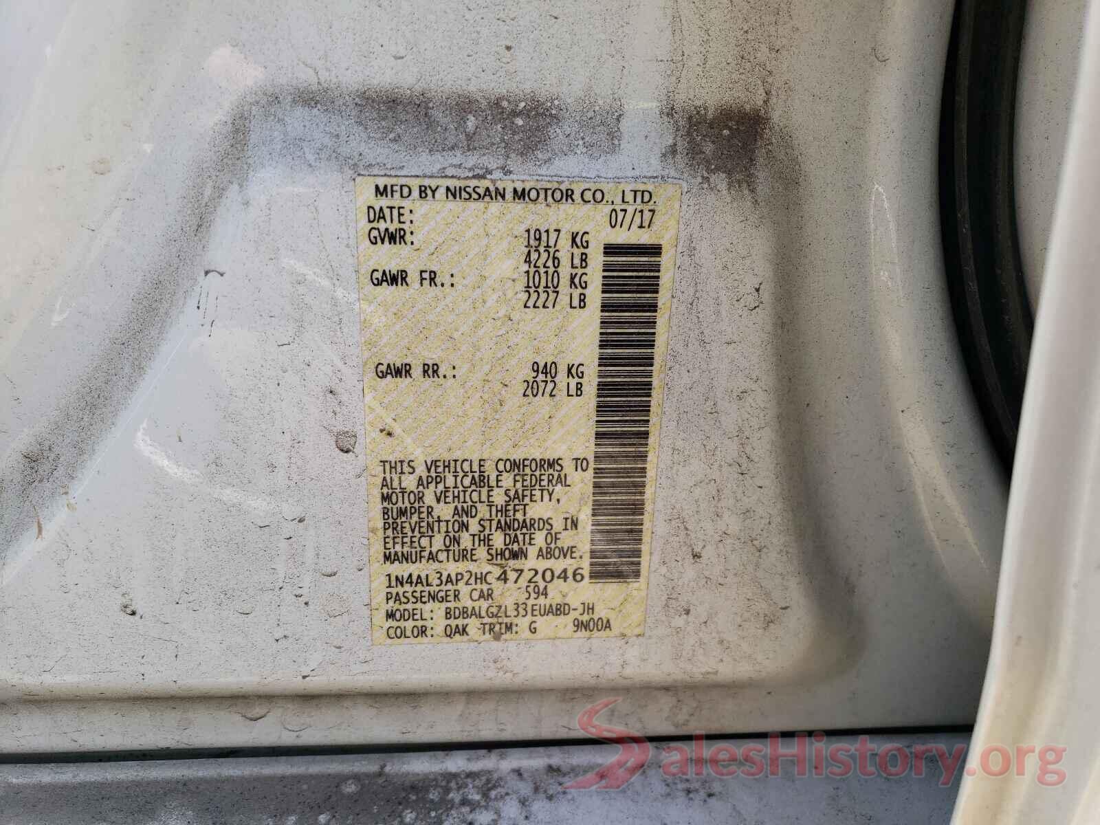 1N4AL3AP2HC472046 2017 NISSAN ALTIMA