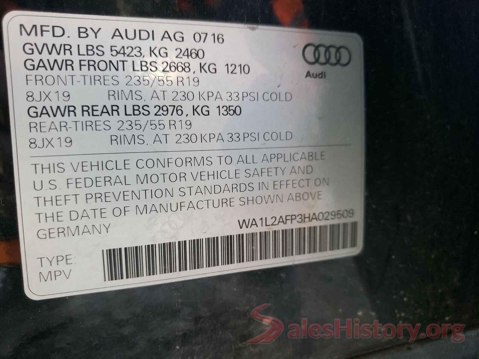 WA1L2AFP3HA029509 2017 AUDI Q5