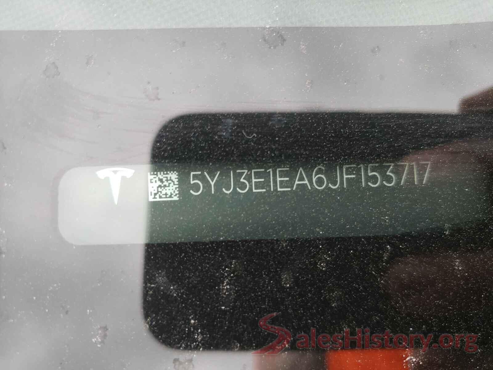 5YJ3E1EA6JF153717 2018 TESLA MODEL 3