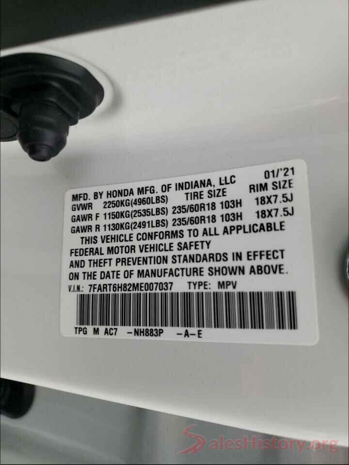 7FART6H82ME007037 2021 HONDA CRV