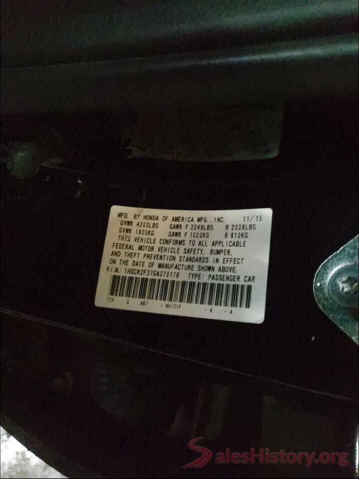 1HGCR2F37GA070178 2016 HONDA ACCORD