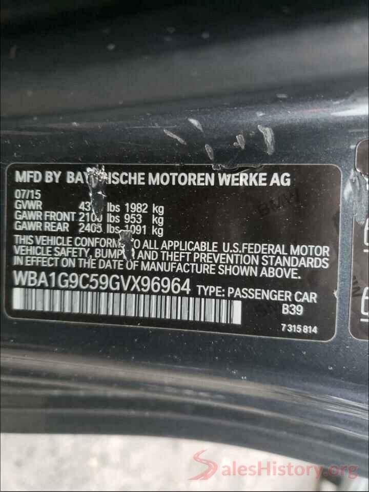 WBA1G9C59GVX96964 2016 BMW 2 SERIES