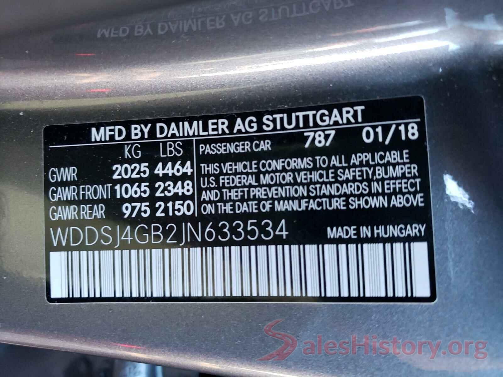 WDDSJ4GB2JN633534 2018 MERCEDES-BENZ C CLASS