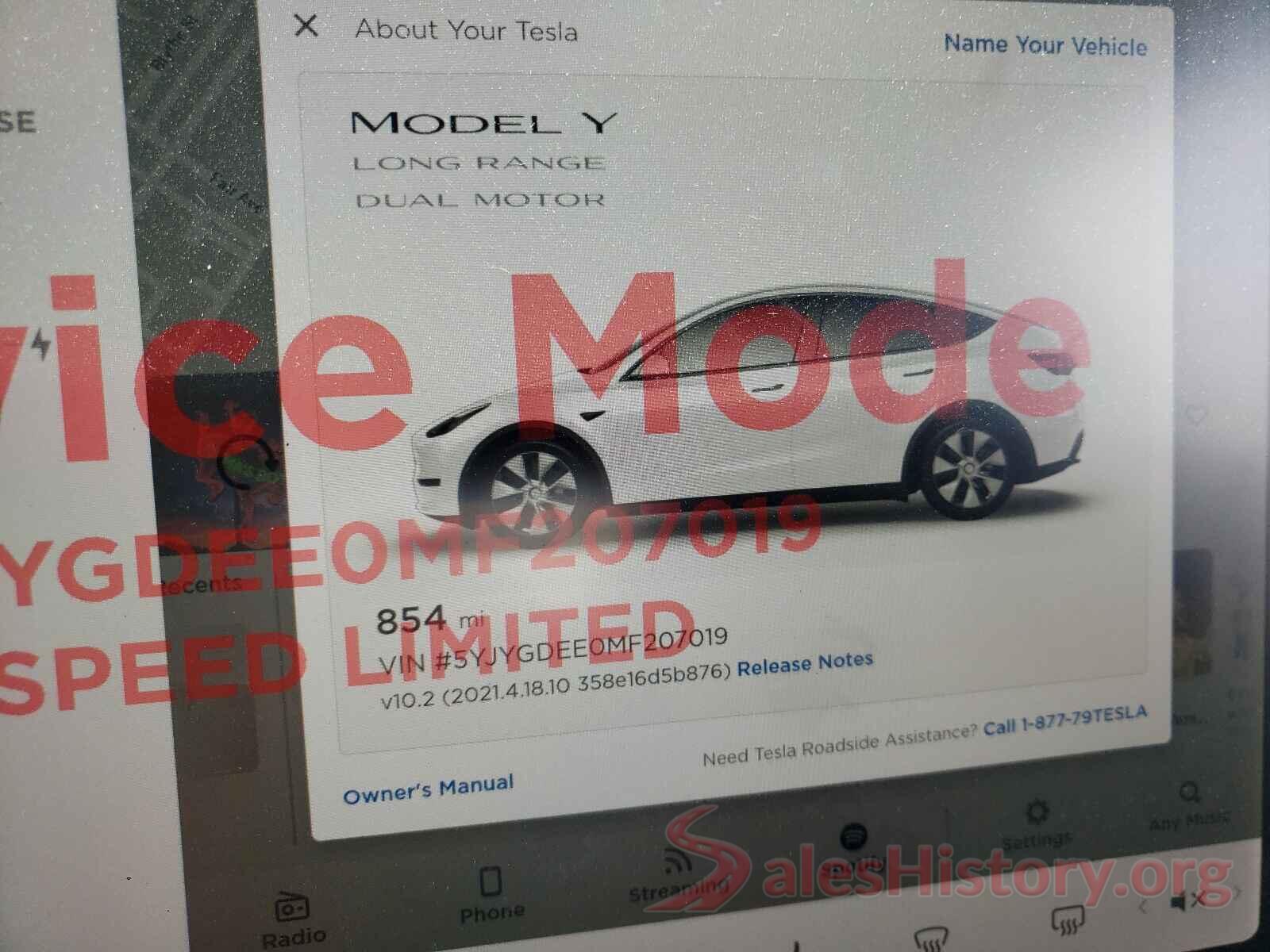 5YJYGDEE0MF207019 2021 TESLA MODEL Y