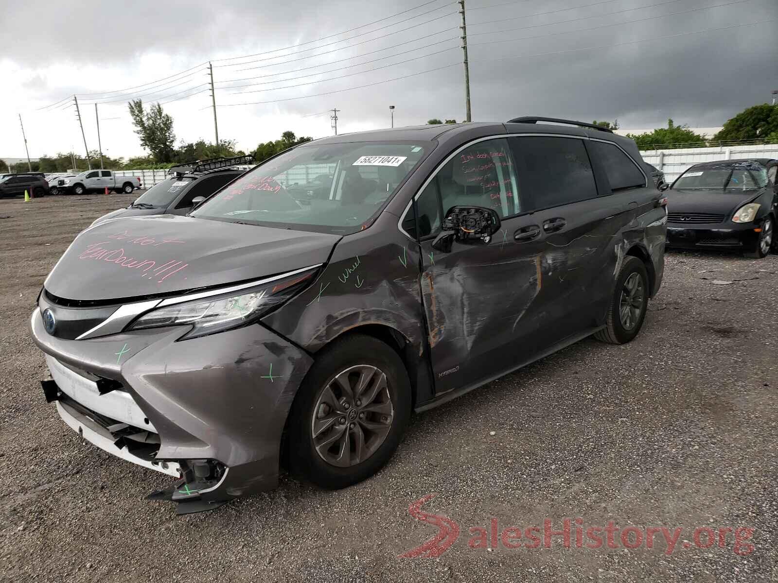 5TDBSKFCXMS020615 2021 TOYOTA SIENNA