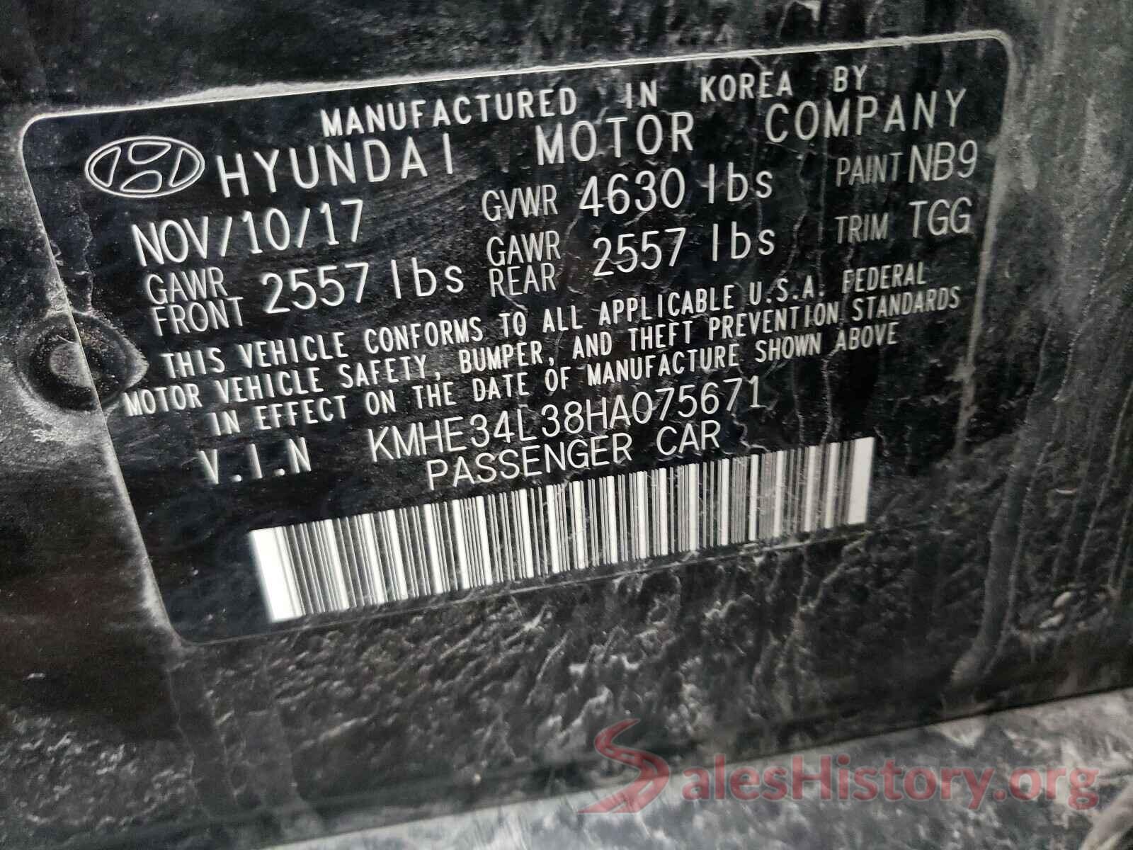 KMHE34L38HA075671 2017 HYUNDAI SONATA