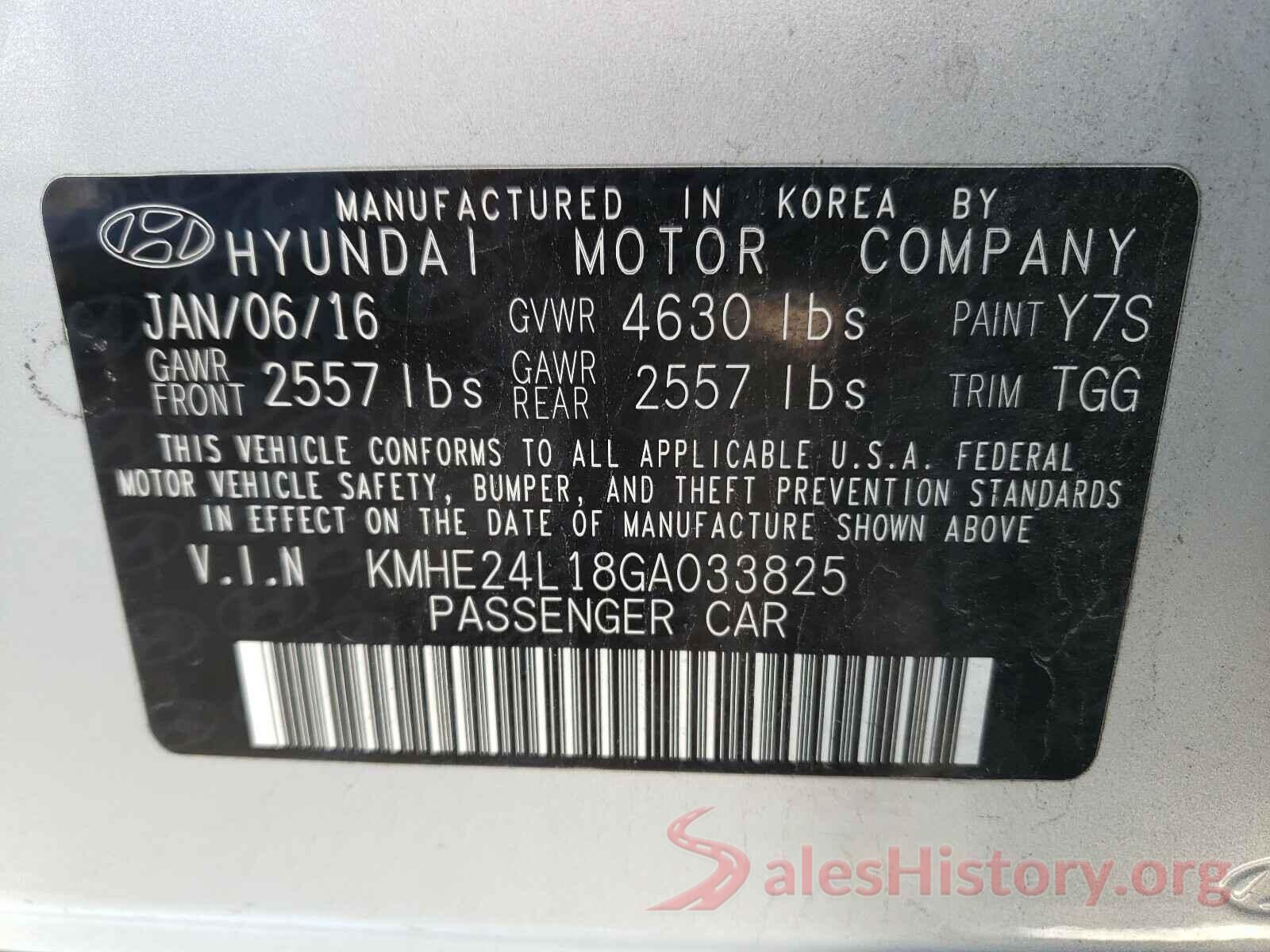 KMHE24L18GA033825 2016 HYUNDAI SONATA