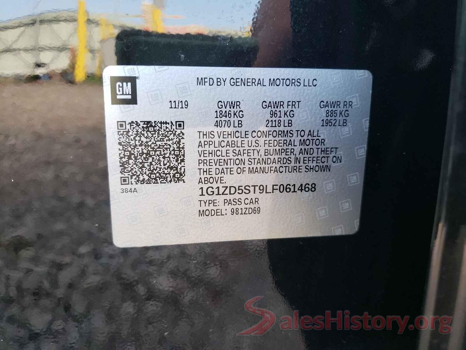 1G1ZD5ST9LF061468 2020 CHEVROLET MALIBU