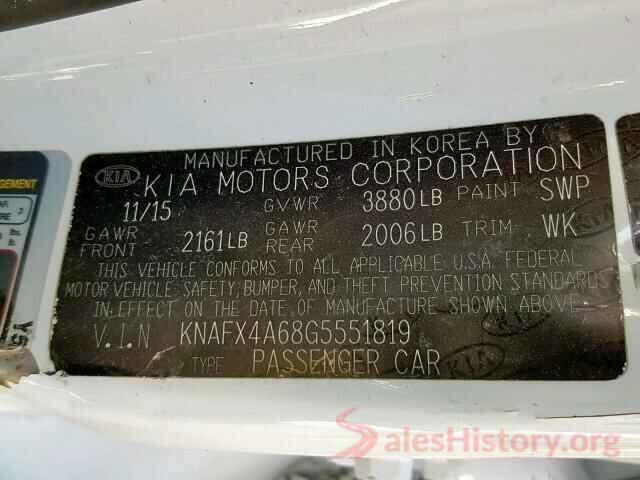 KNAFX4A68G5551819 2016 KIA FORTE