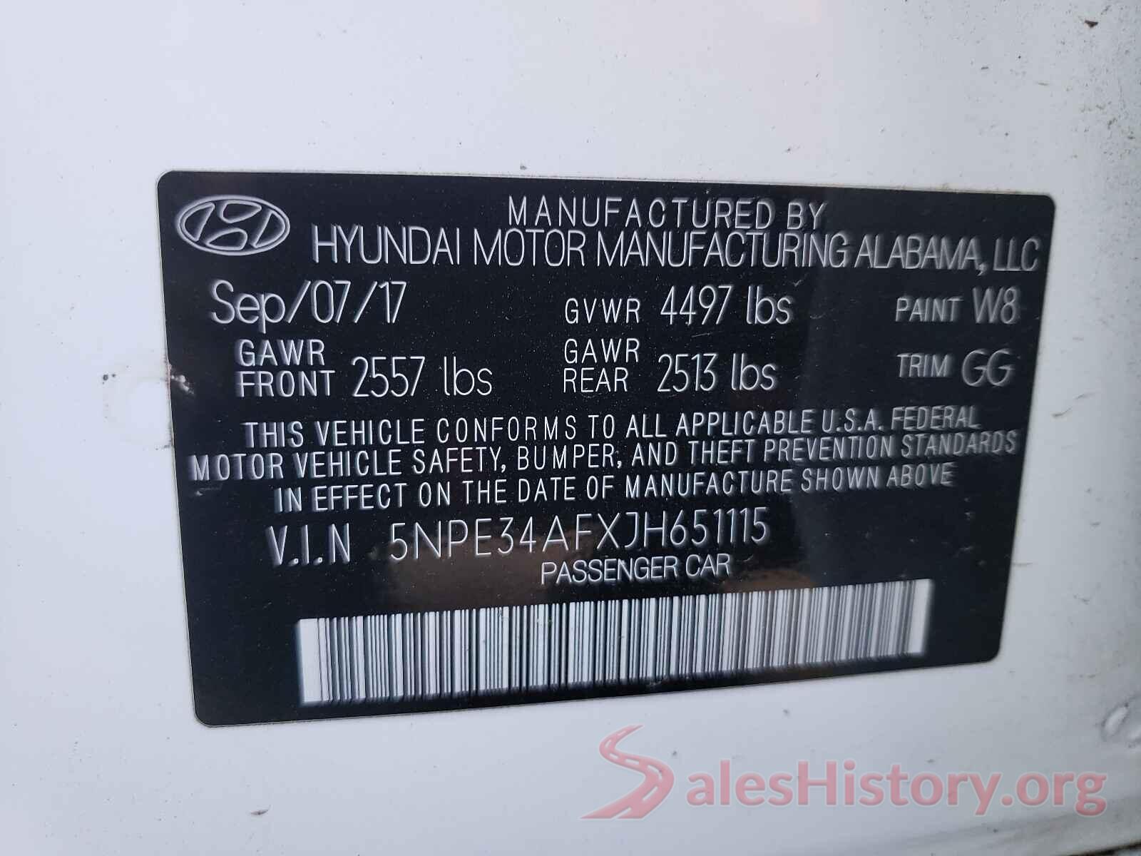 5NPE34AFXJH651115 2018 HYUNDAI SONATA