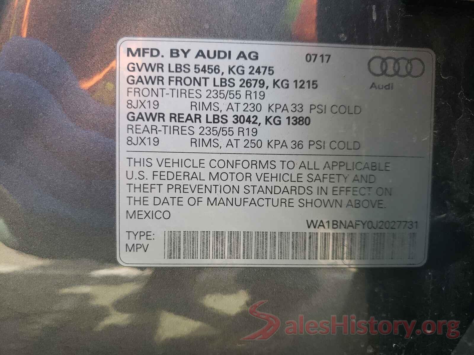 WA1BNAFY0J2027731 2018 AUDI Q5