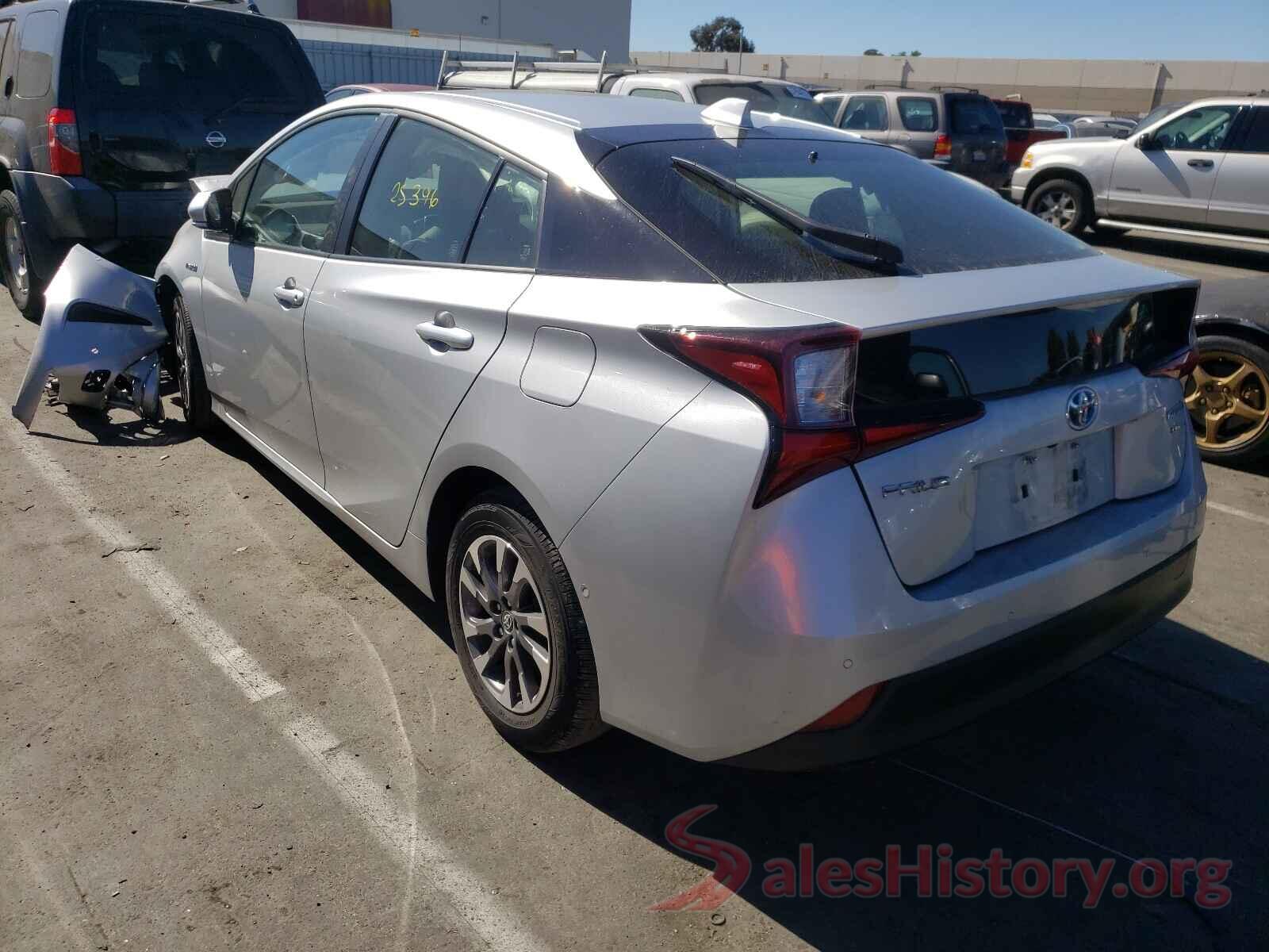 JTDKARFU0K3079949 2019 TOYOTA PRIUS