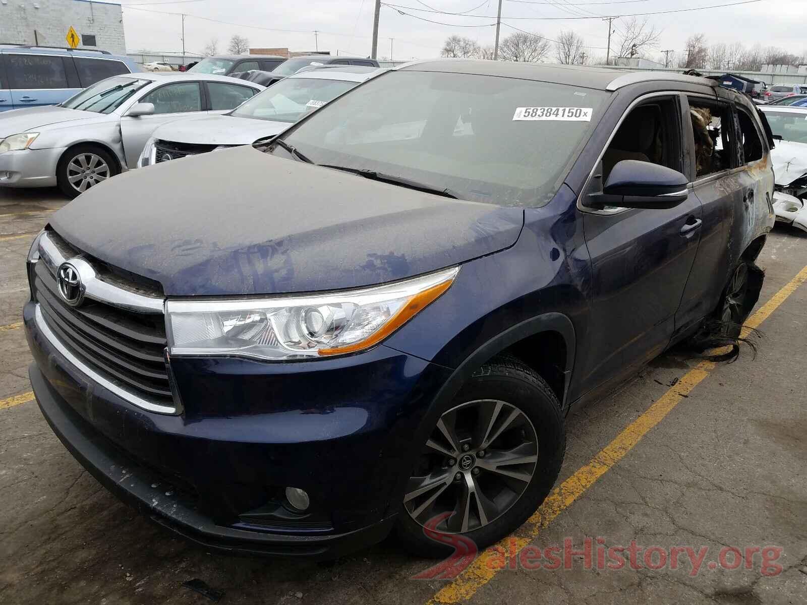 5TDJKRFH2GS342587 2016 TOYOTA HIGHLANDER