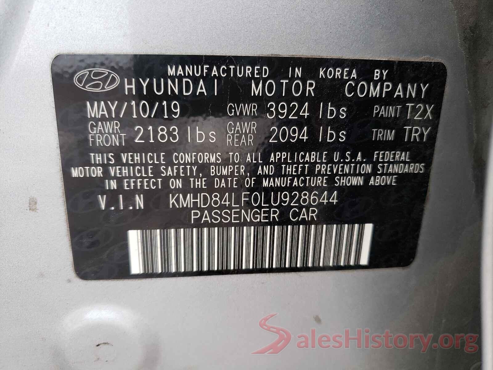 KMHD84LF0LU928644 2020 HYUNDAI ELANTRA