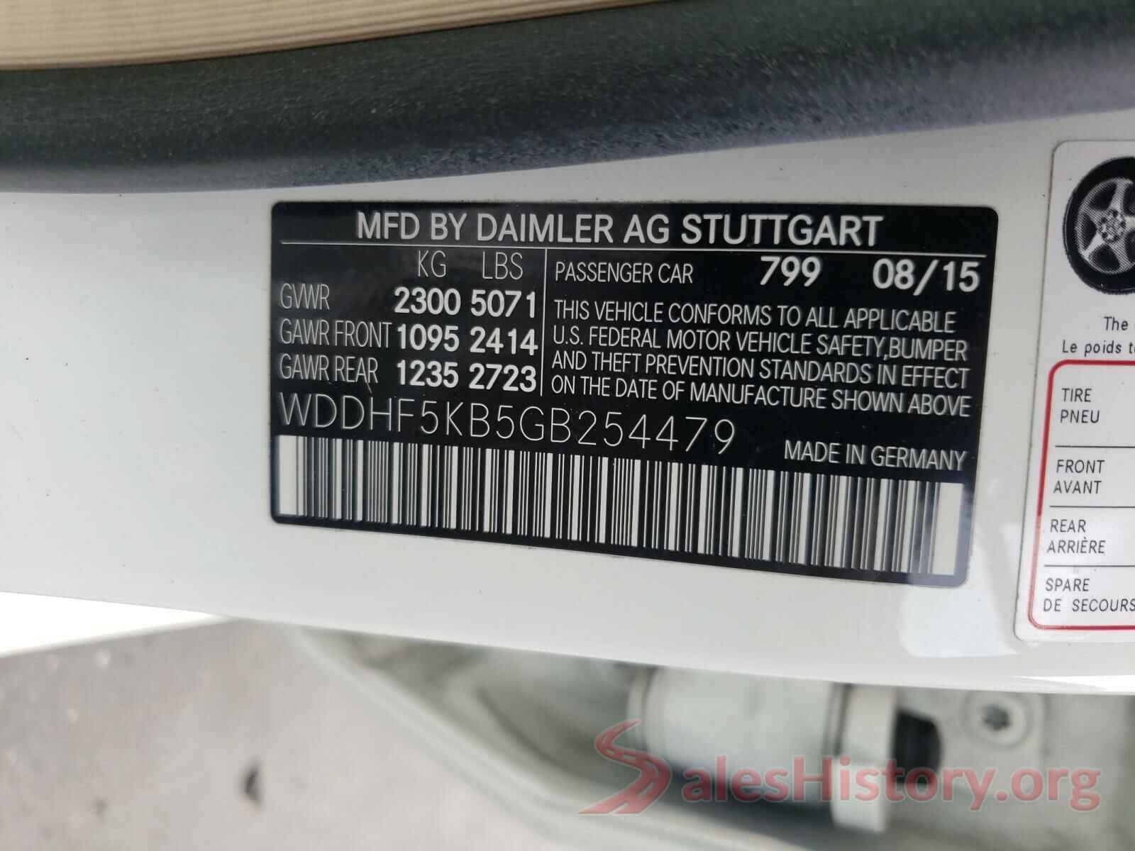 WDDHF5KB5GB254479 2016 MERCEDES-BENZ E CLASS