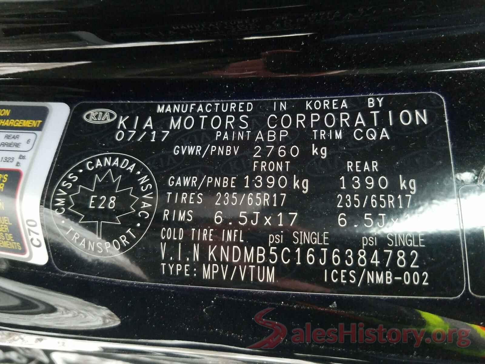 KNDMB5C16J6384782 2018 KIA SEDONA