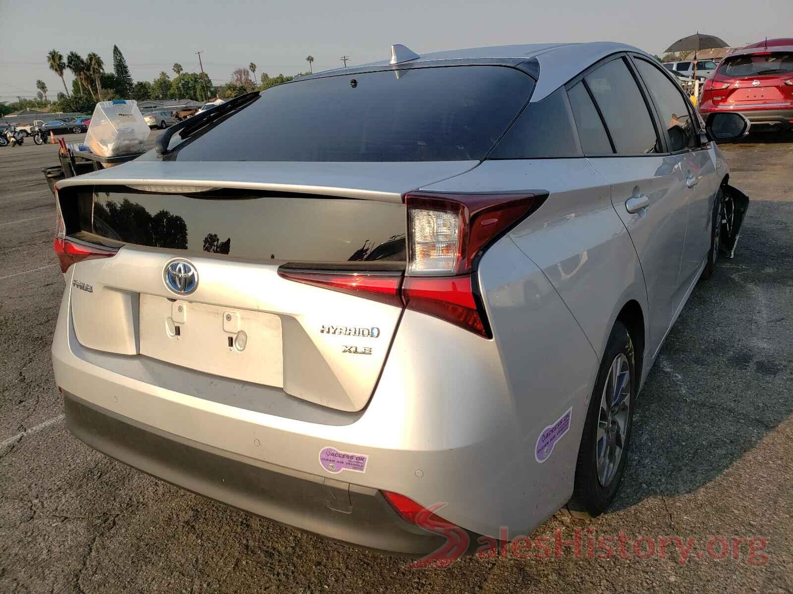 JTDKARFU8K3081027 2019 TOYOTA PRIUS