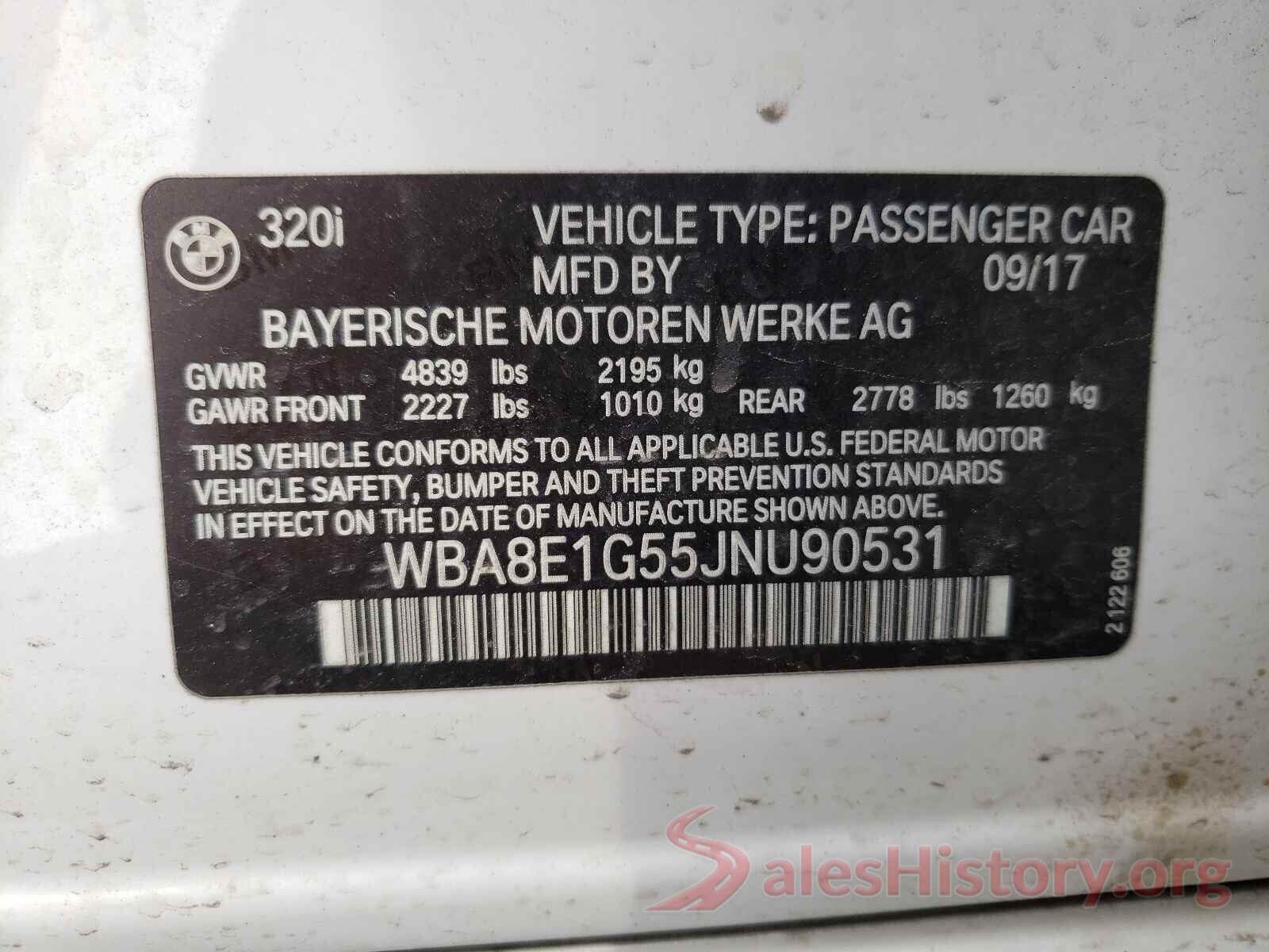 WBA8E1G55JNU90531 2018 BMW 3 SERIES