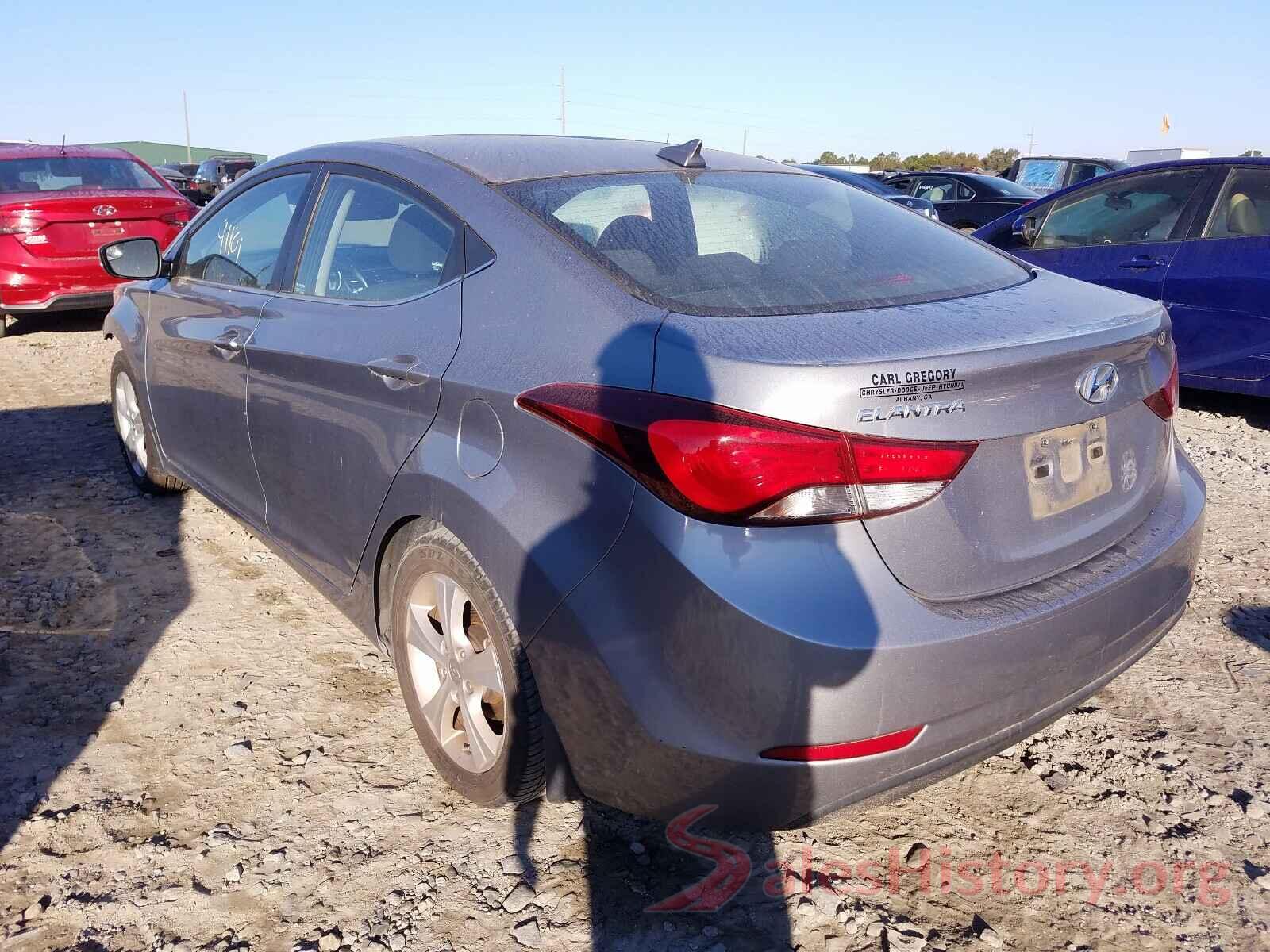 KMHDH4AEXGU557217 2016 HYUNDAI ELANTRA