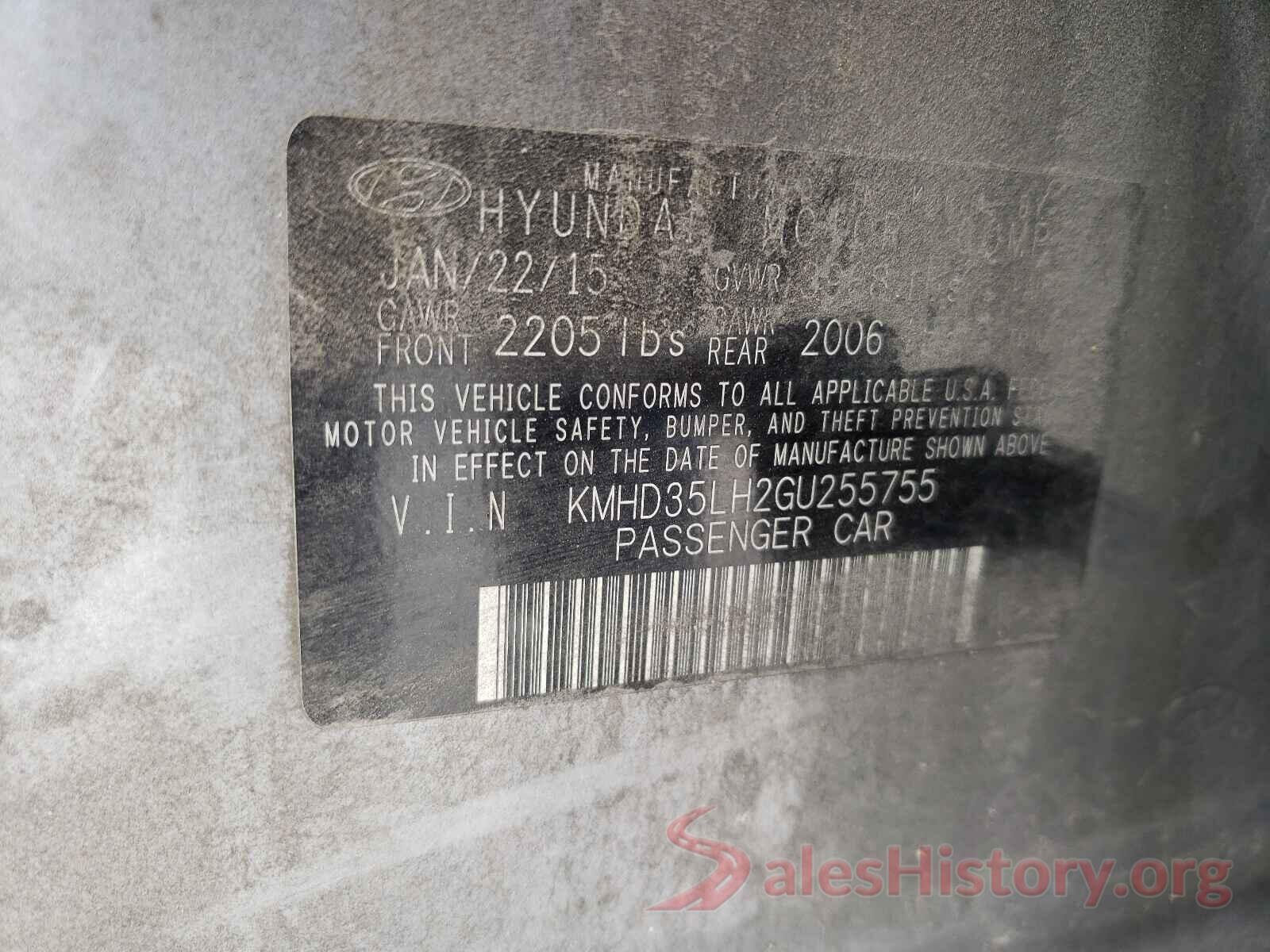 KMHD35LH2GU255755 2016 HYUNDAI ELANTRA