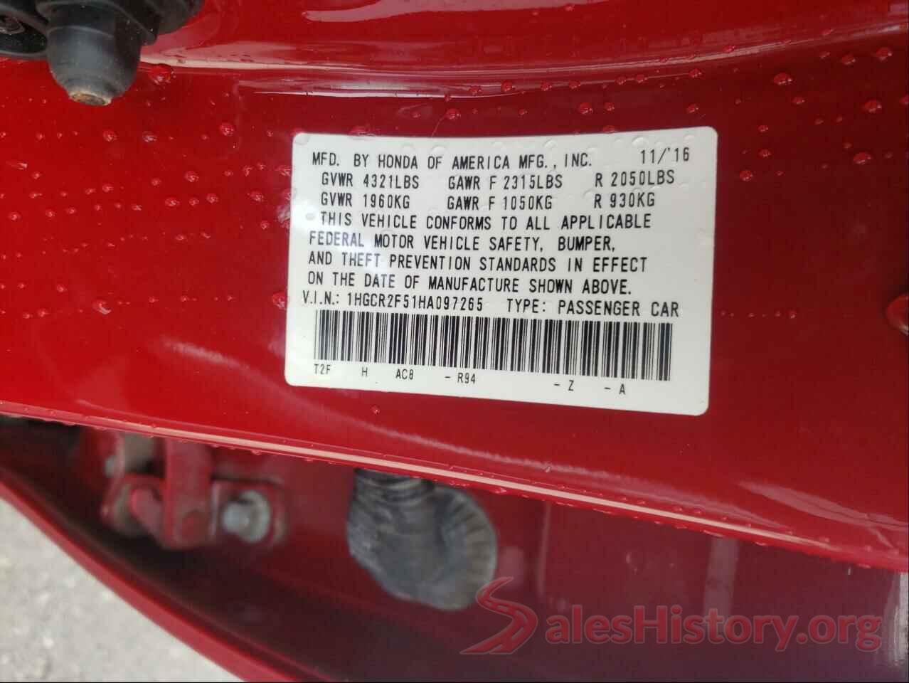 1HGCR2F51HA097265 2017 HONDA ACCORD