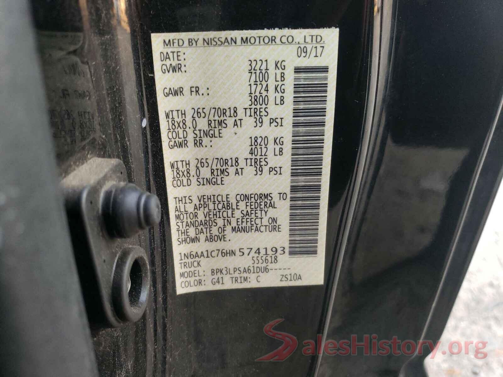 1N6AA1C76HN574193 2017 NISSAN TITAN