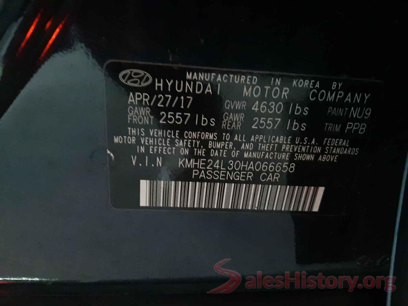 KMHE24L30HA066658 2017 HYUNDAI SONATA