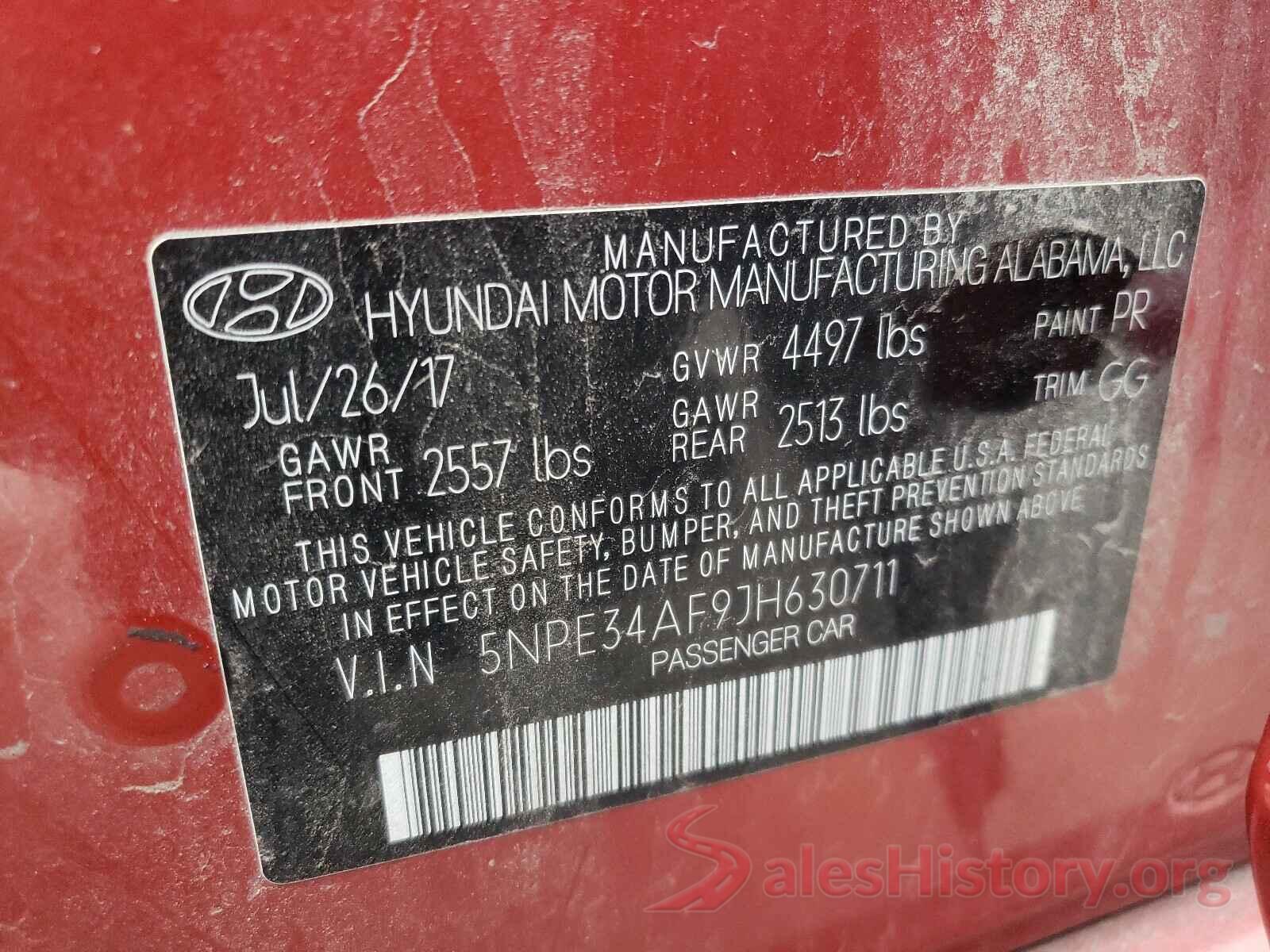 5NPE34AF9JH630711 2018 HYUNDAI SONATA