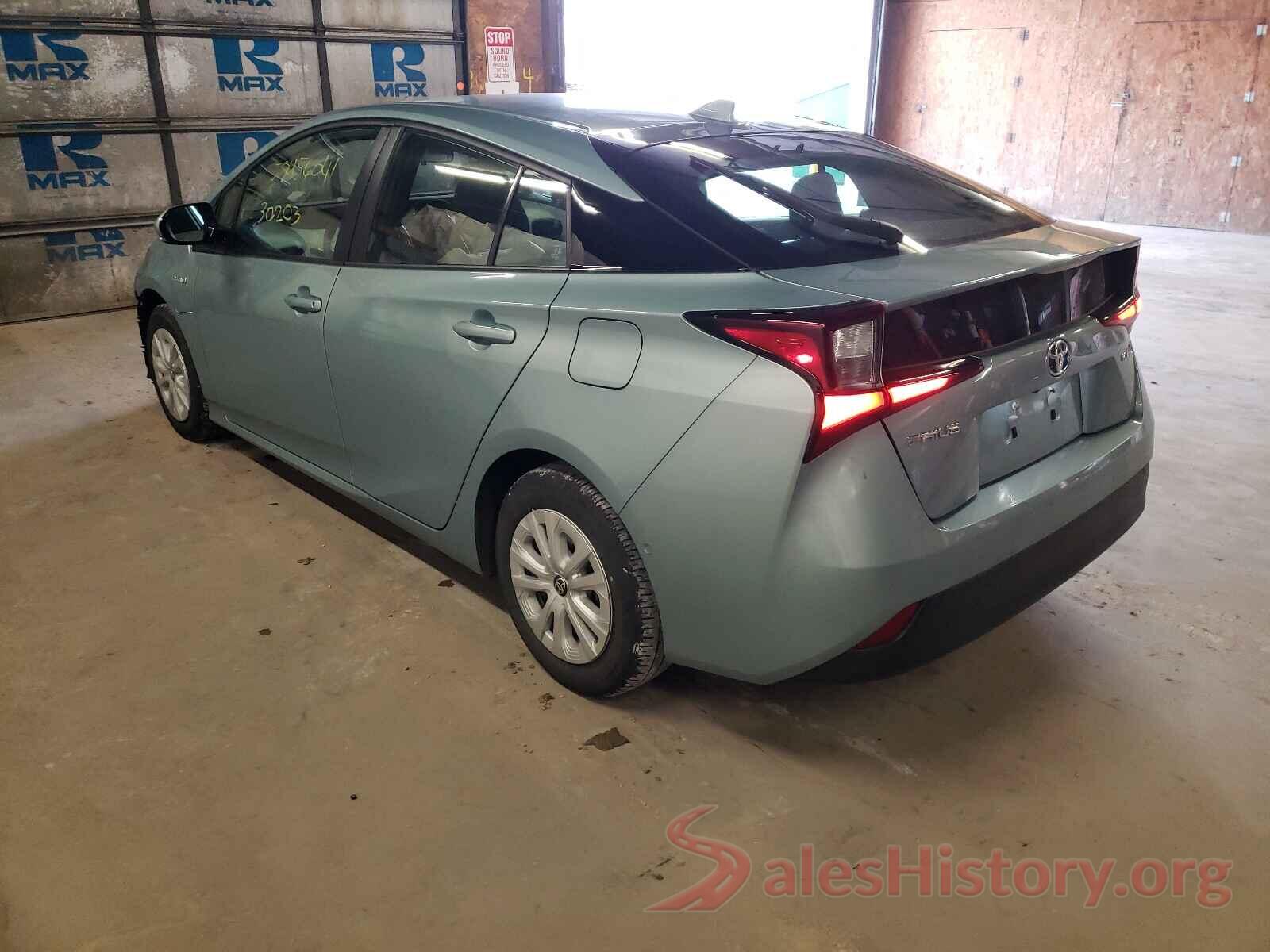 JTDKARFU8K3098247 2019 TOYOTA PRIUS