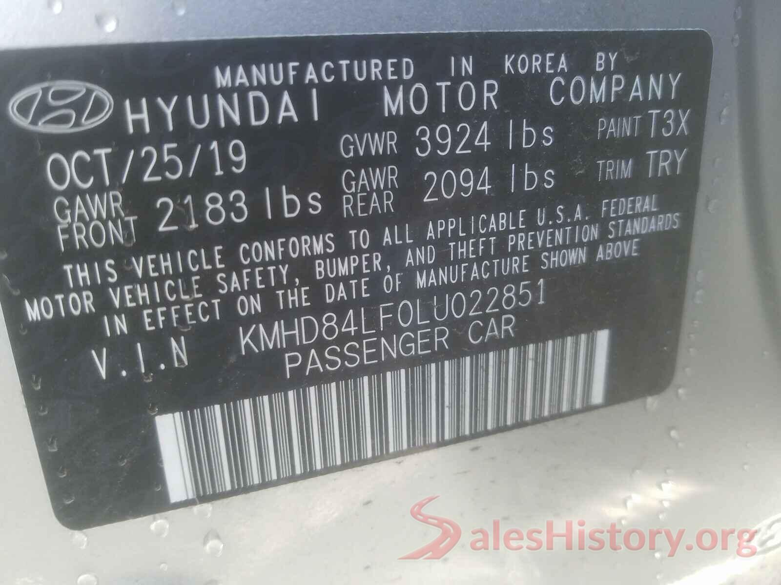 KMHD84LF0LU022851 2020 HYUNDAI ELANTRA