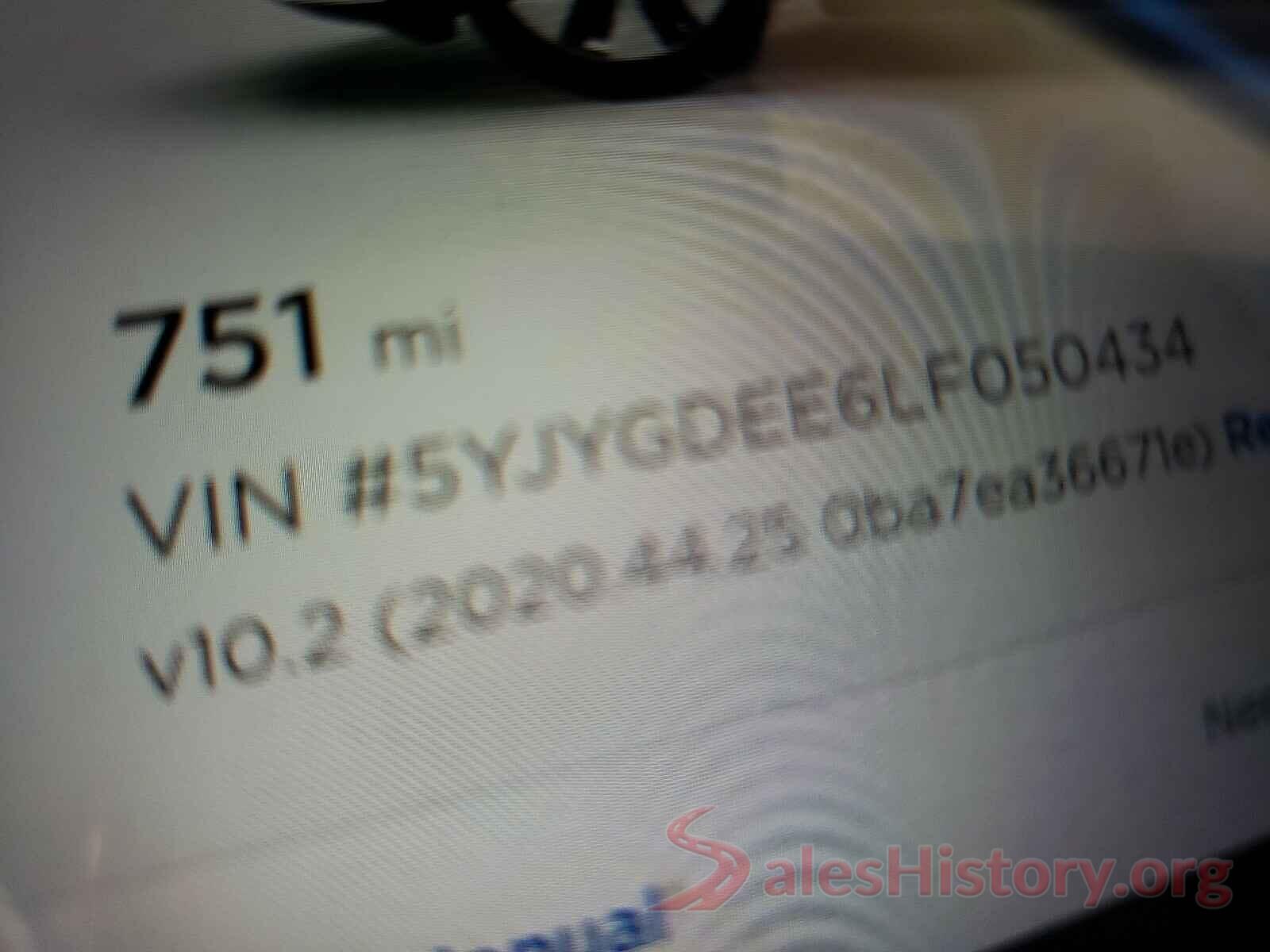 5YJYGDEE6LF050434 2020 TESLA MODEL Y