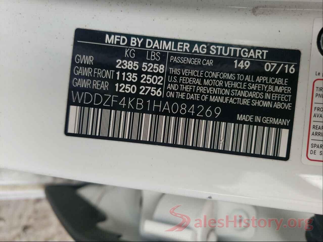 WDDZF4KB1HA084269 2017 MERCEDES-BENZ E-CLASS