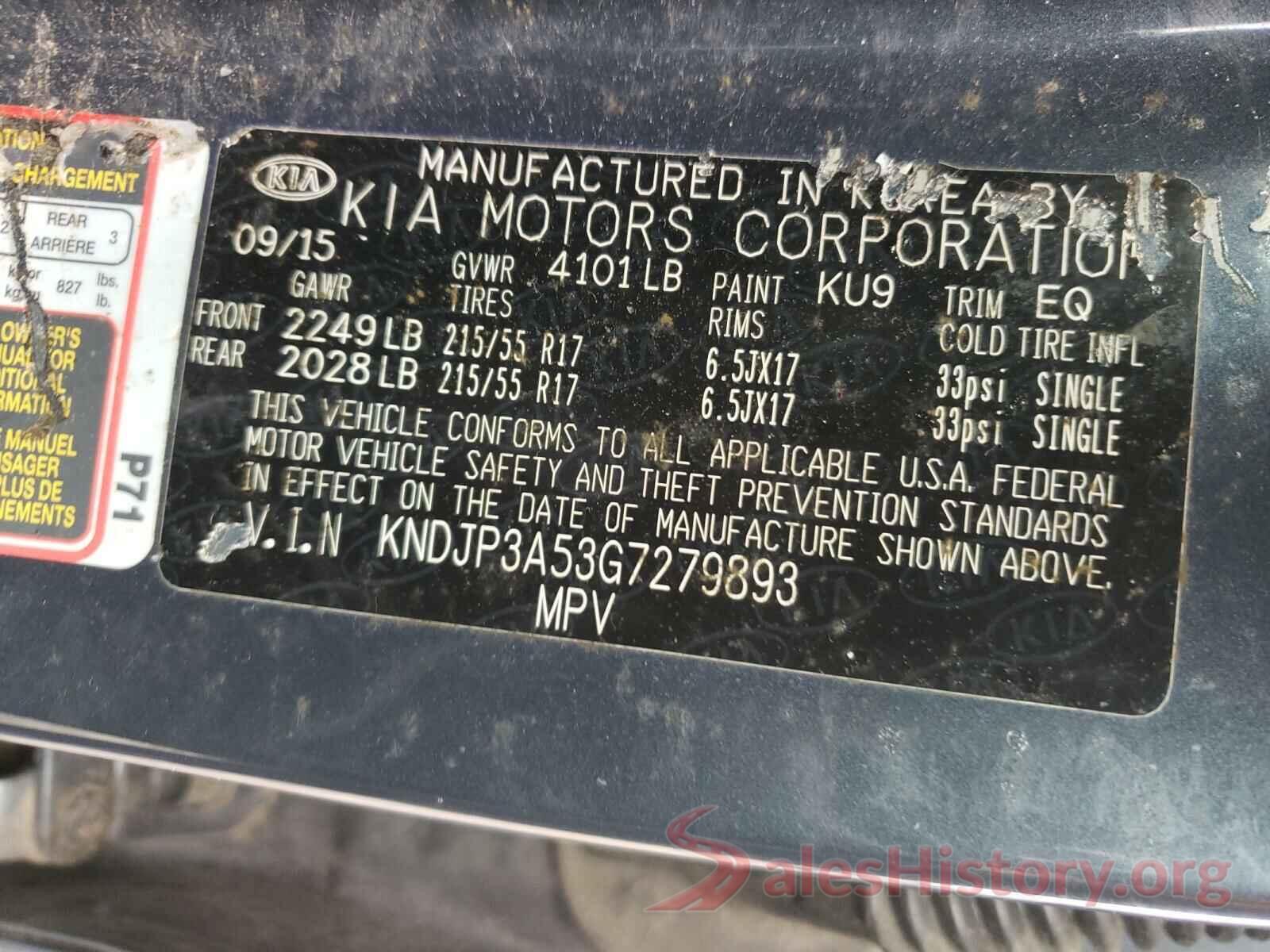 KNDJP3A53G7279893 2016 KIA SOUL