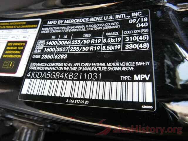 4JGDA5GB4KB211031 2019 MERCEDES-BENZ GLE-CLASS