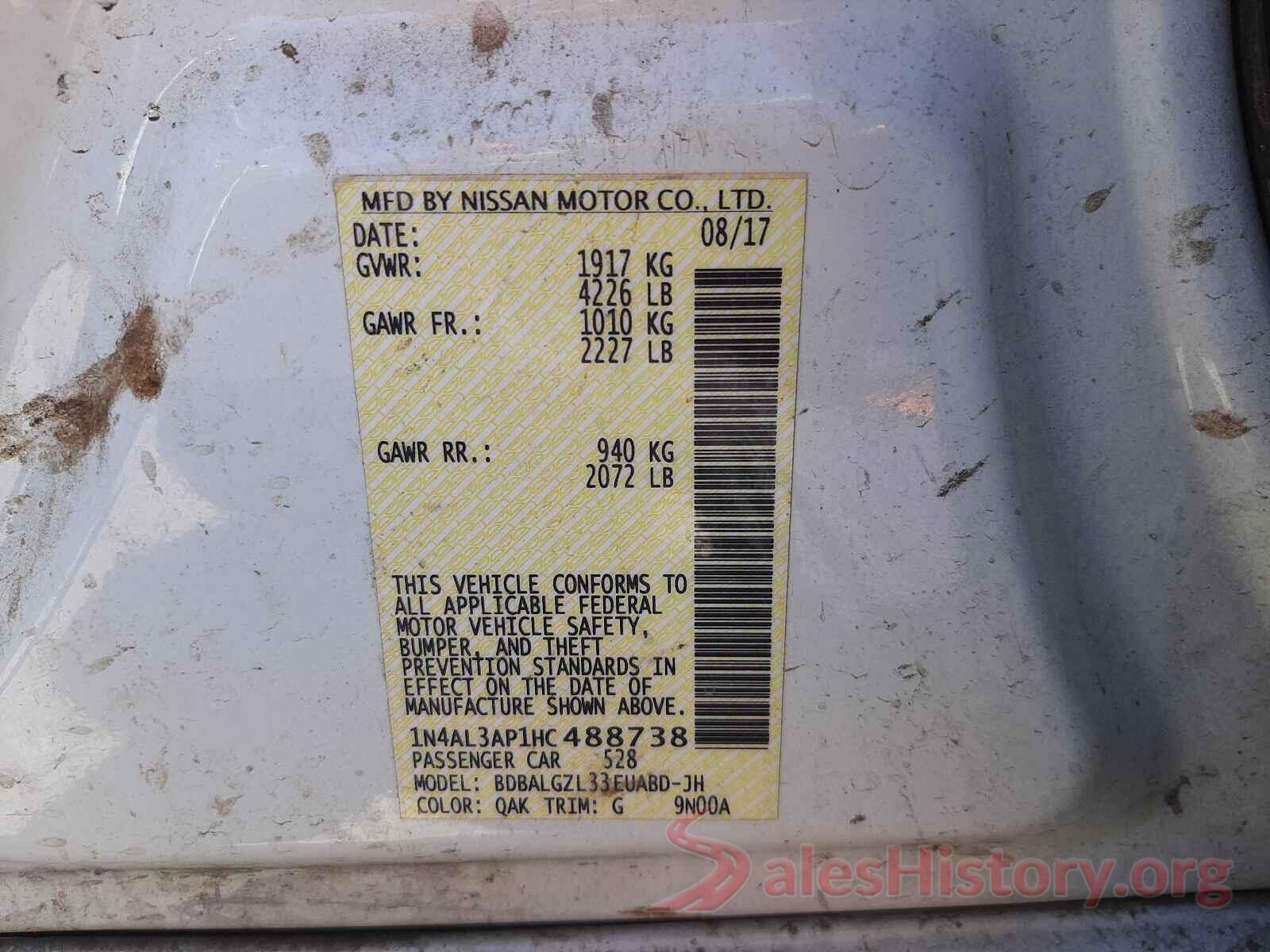 1N4AL3AP1HC488738 2017 NISSAN ALTIMA