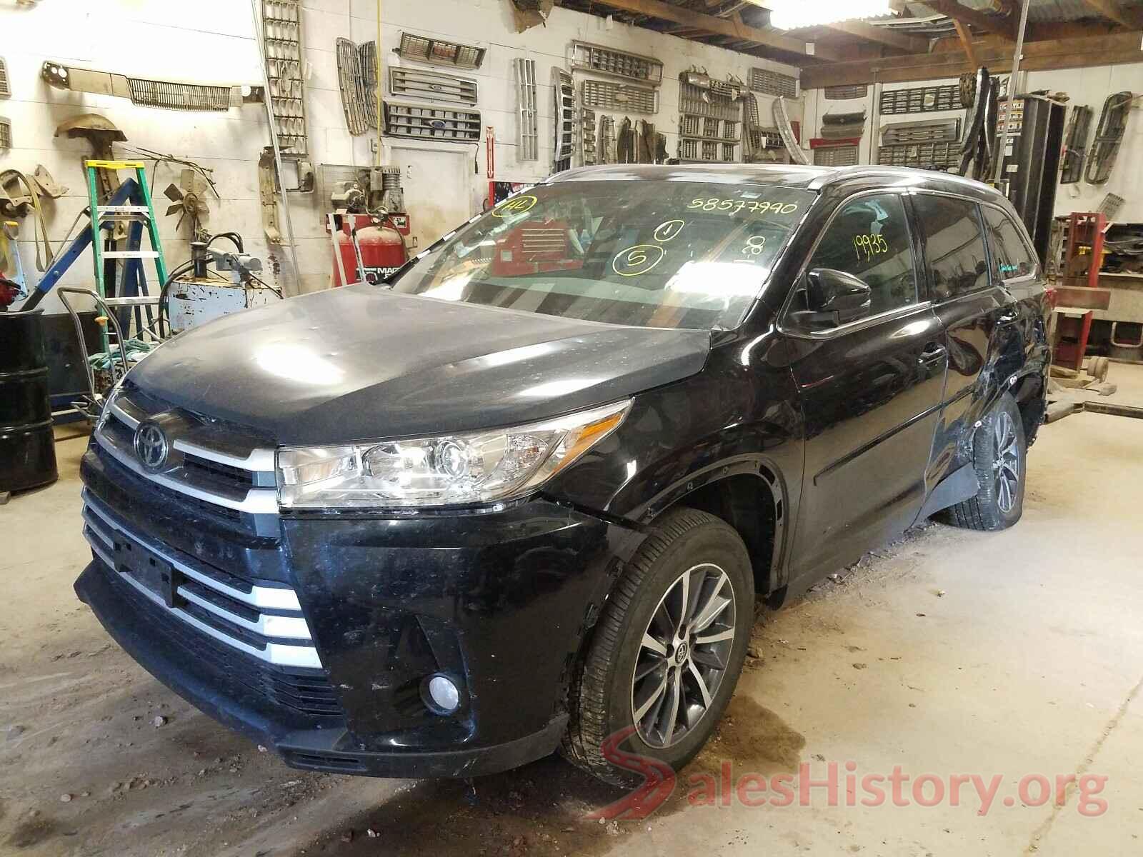 5TDJZRFHXKS621225 2019 TOYOTA HIGHLANDER