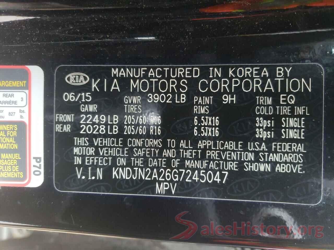 KNDJN2A26G7245047 2016 KIA SOUL