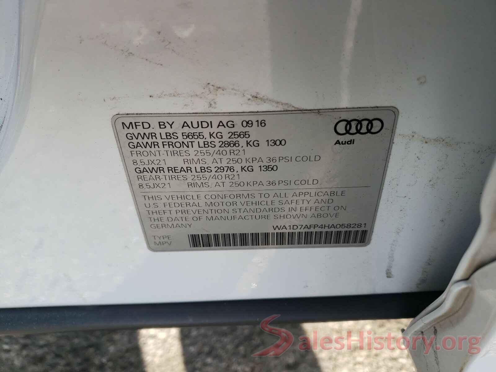 WA1D7AFP4HA058281 2017 AUDI Q5