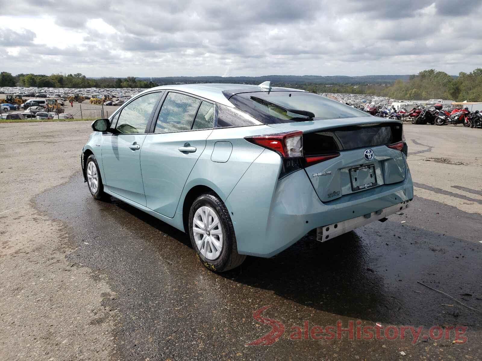 JTDKARFU9K3095826 2019 TOYOTA PRIUS