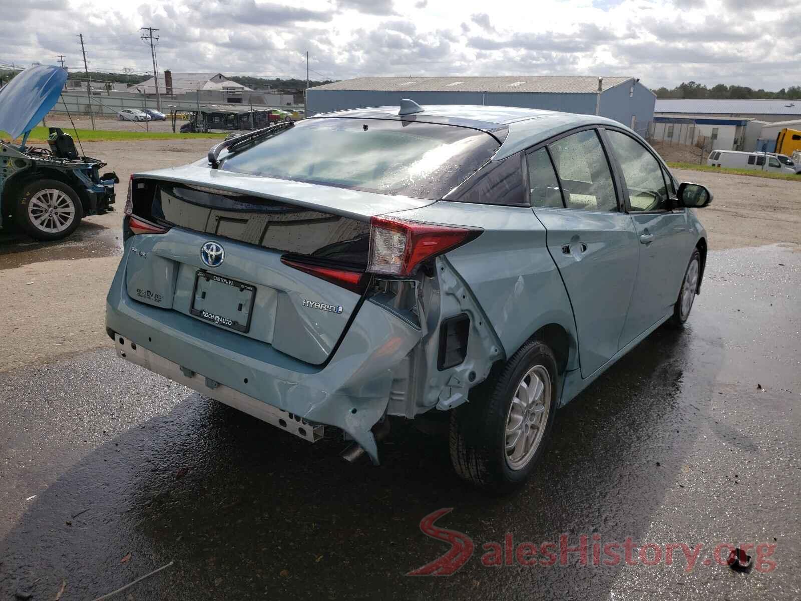 JTDKARFU9K3095826 2019 TOYOTA PRIUS