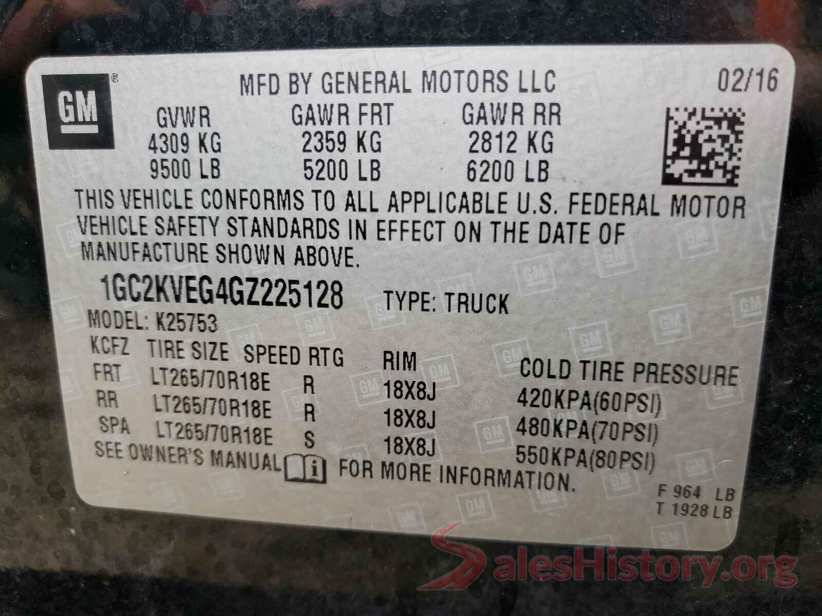 1GC2KVEG4GZ225128 2016 CHEVROLET SILVERADO