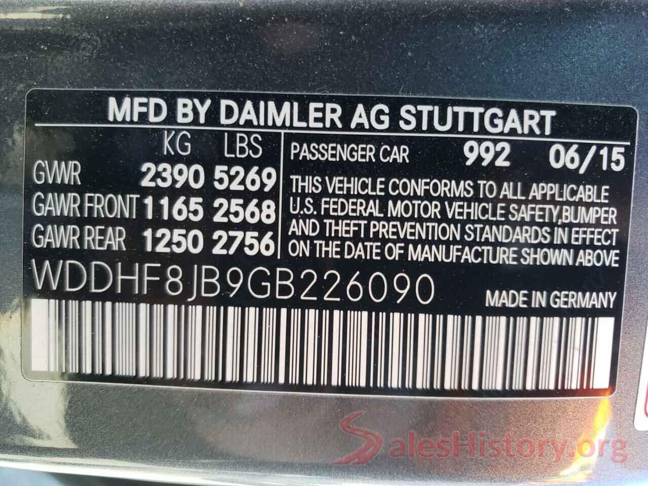 WDDHF8JB9GB226090 2016 MERCEDES-BENZ E-CLASS