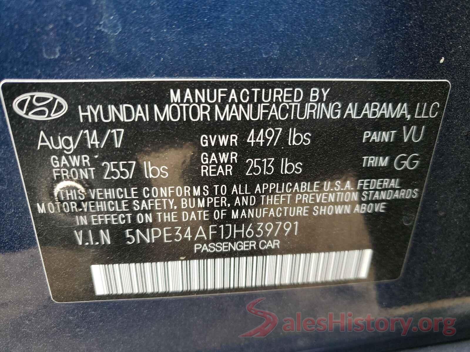 5NPE34AF1JH639791 2018 HYUNDAI SONATA